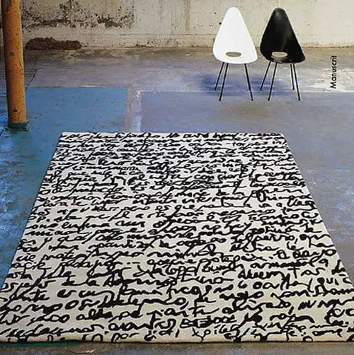 handwriting rug