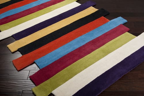 bright stripes rug