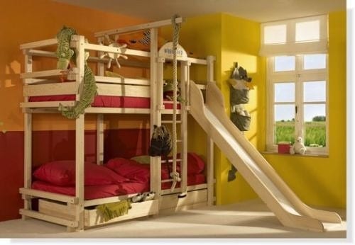 Kids Bunk Beds Slide Home Design, Bunk Bed With Slide For Girls