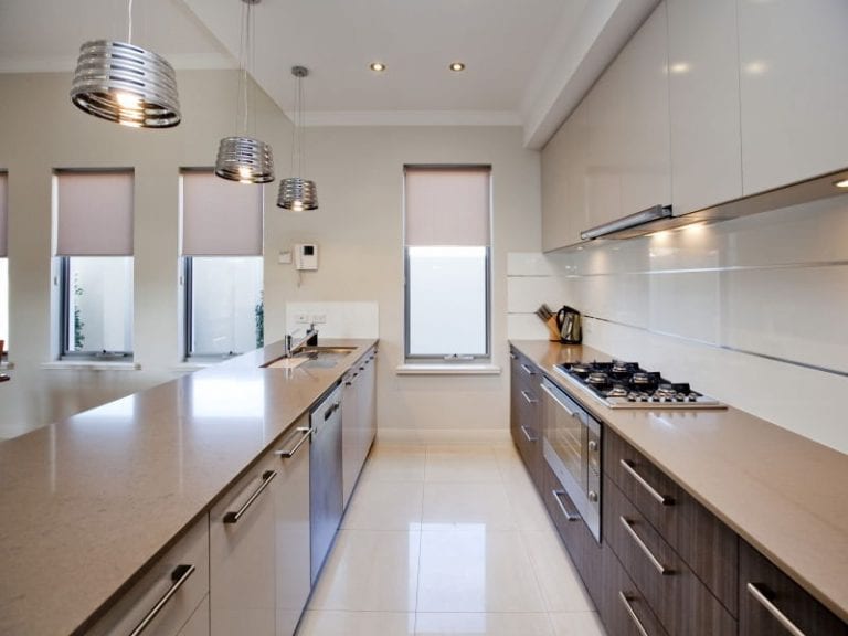 contemporary galley kitchen design